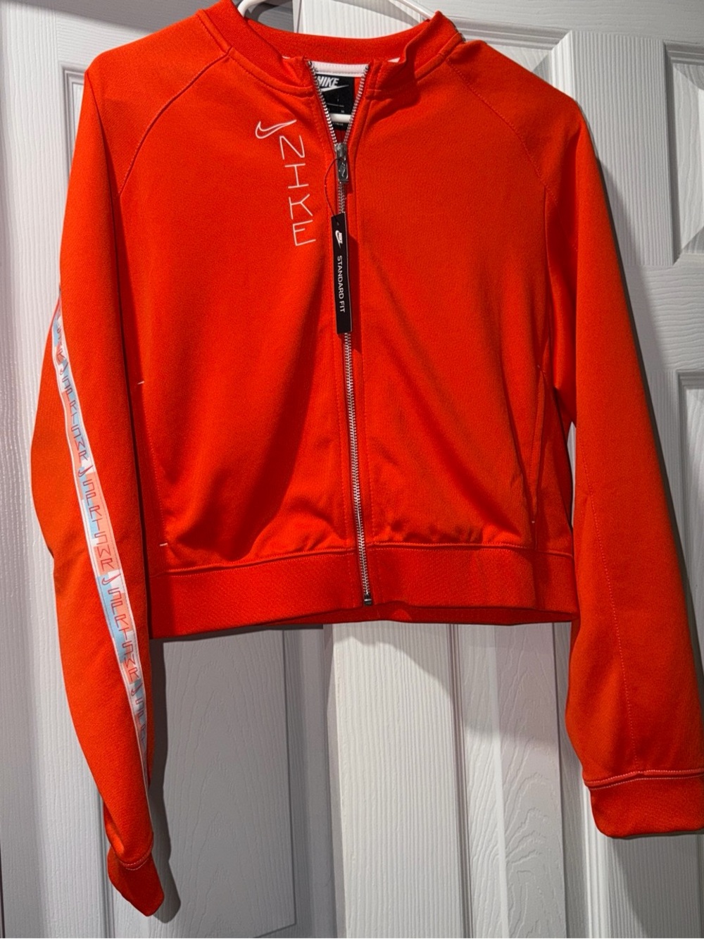 Nike Orange Zip-Up Athletic Jacket Size M